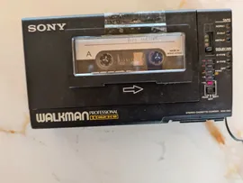 SONY WALKMAN PROFESSIONAL WM-D6C Stereo Cassette Player Black Tested