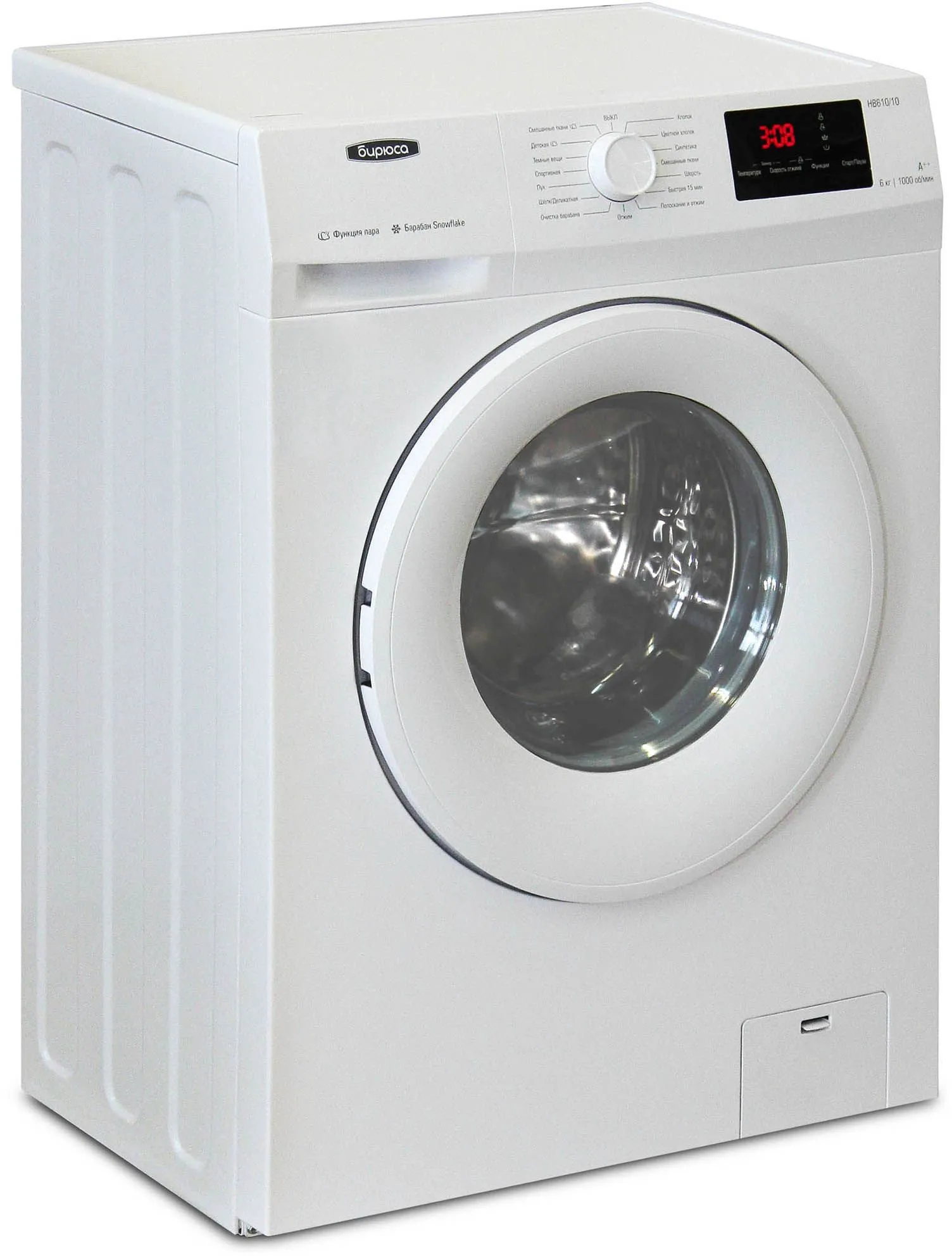 Стиральная машина Бирюса WM-HB610/10 белый, 6кг, 1000об/мин, узкая, с паром